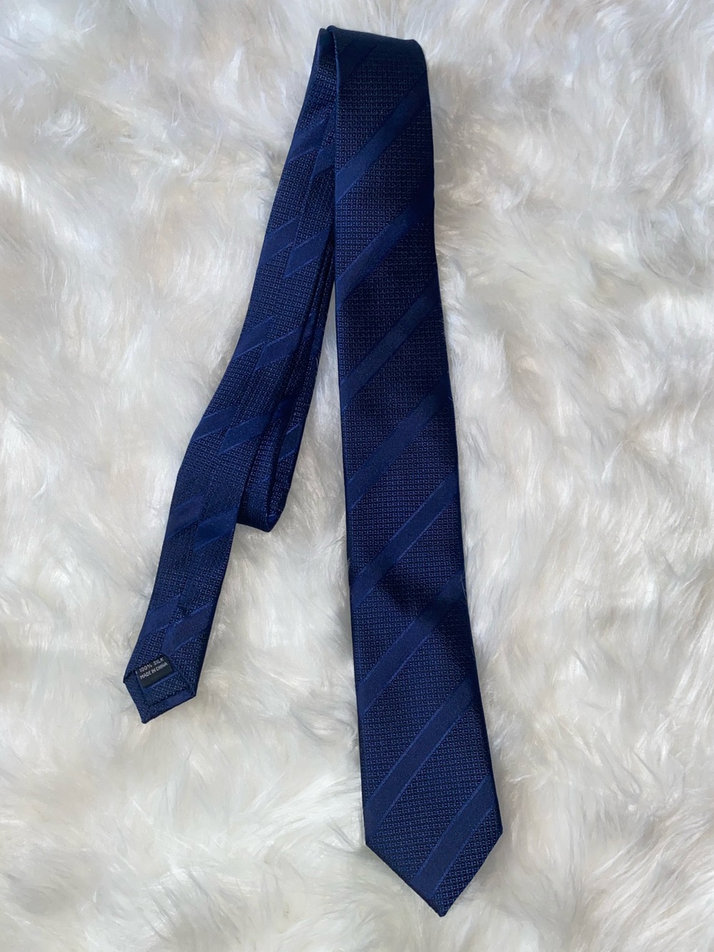 Egara Men's 100% Silk Blue Tie
